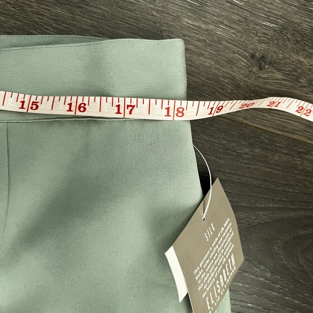 Liz Claiborne NWT Vintage 100% Silk Green Pants Sz 18‎ Quiet Luxury Minimalist - Picture 5 of 7